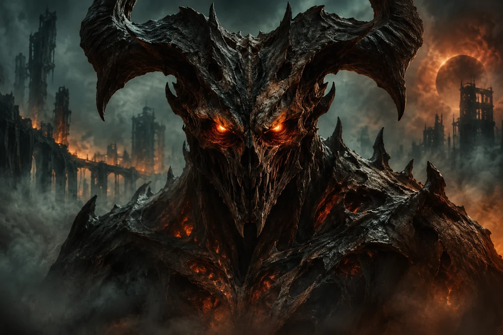 Demônios em uma atmosfera de terror futurista